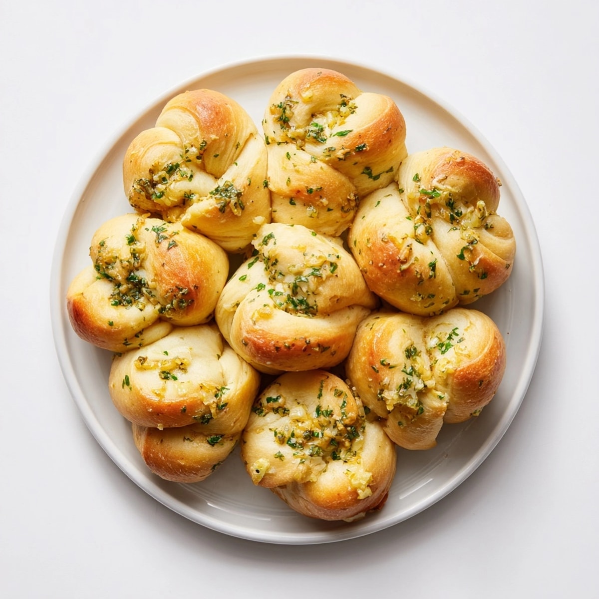 Soft Pull-Apart Garlic Knots, a buttery, savory appetizer for pasta night.