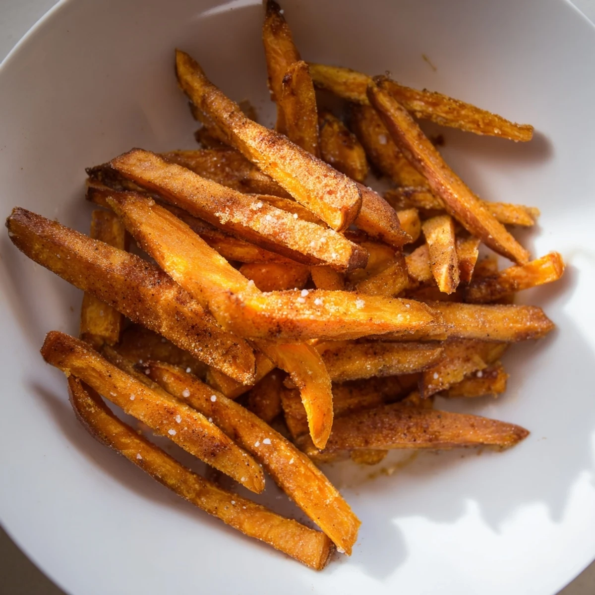 These appetizing, oven baked sweet potato fries are a wonderful side or snack, full of flavor.