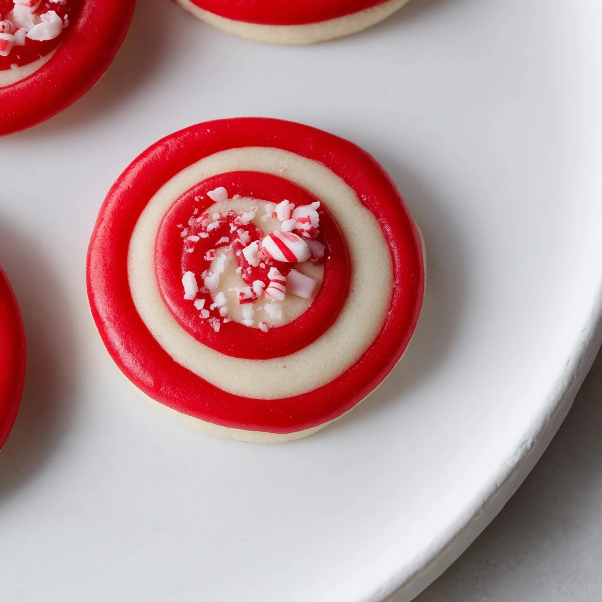 Vibrant red and white swirl peppermint cookies, perfect for Christmas or sweet anytime snacks.