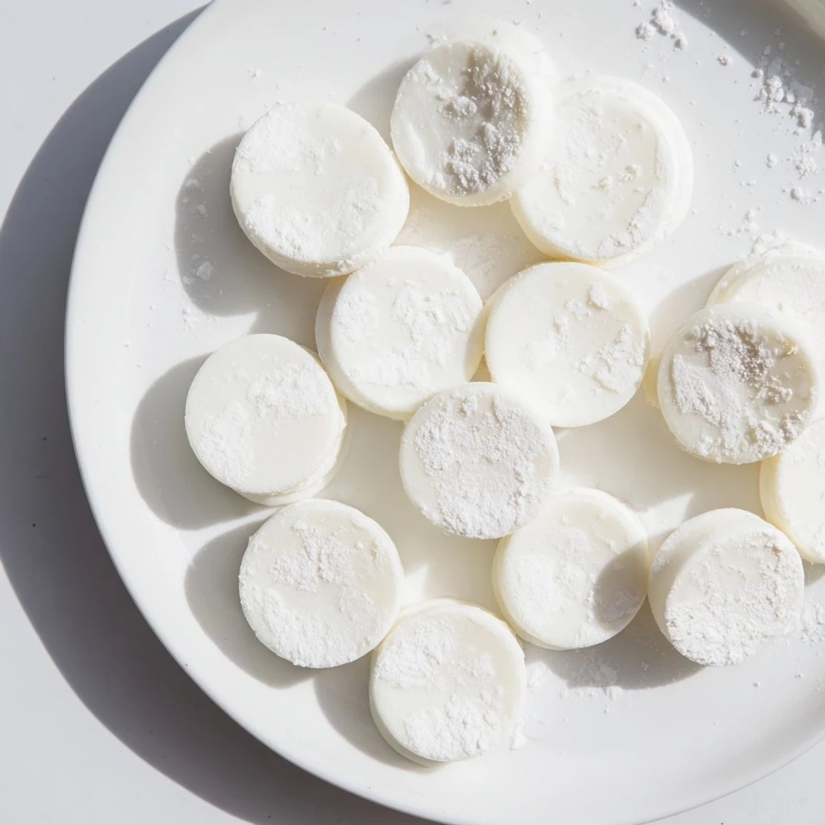 Dusting of powdered sugar highlights these homemade Peppermint Sweets with a bright, refreshing taste after dinner.