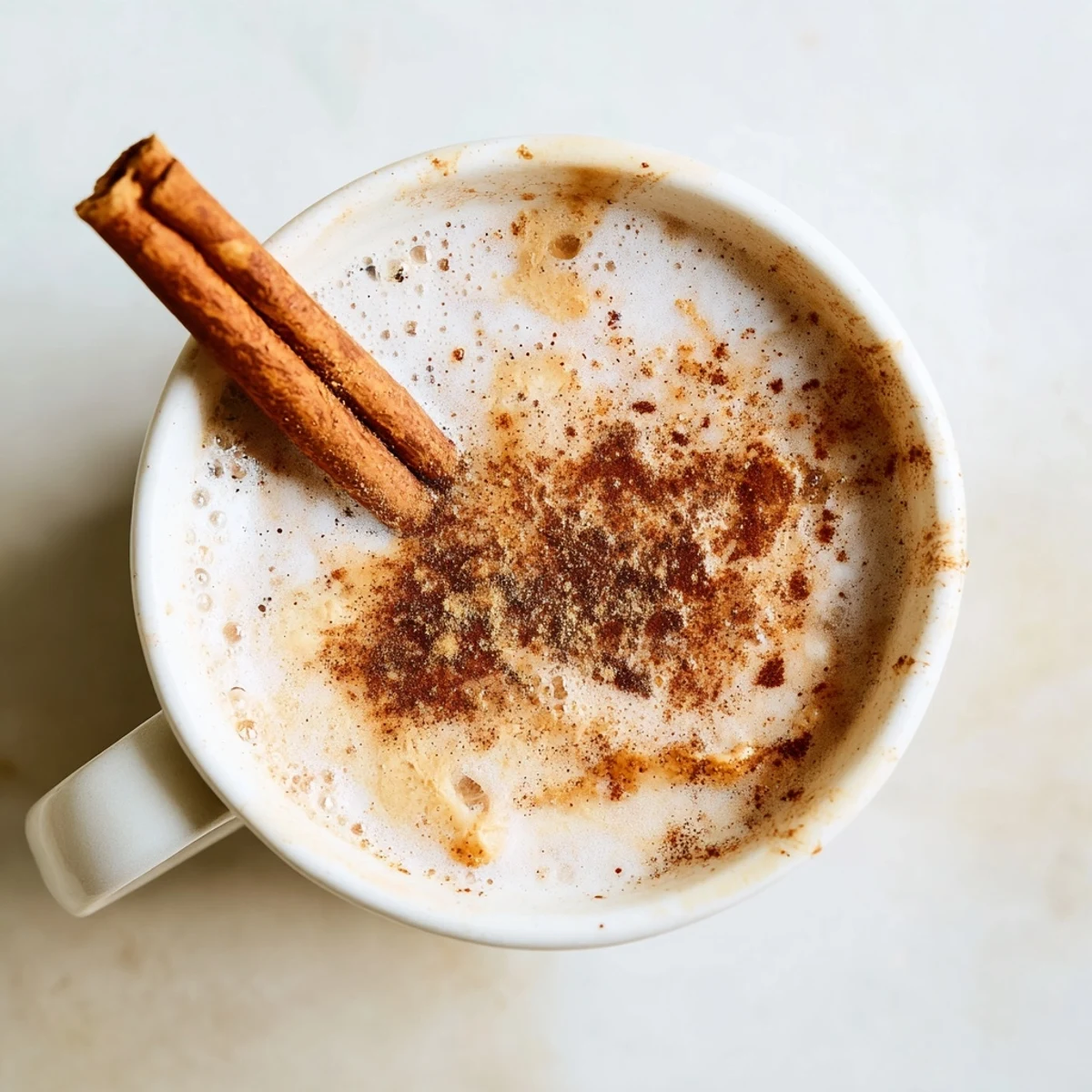 Homemade Spiced Chai Tea Latte with cinnamon garnish served alongside ginger cookies.