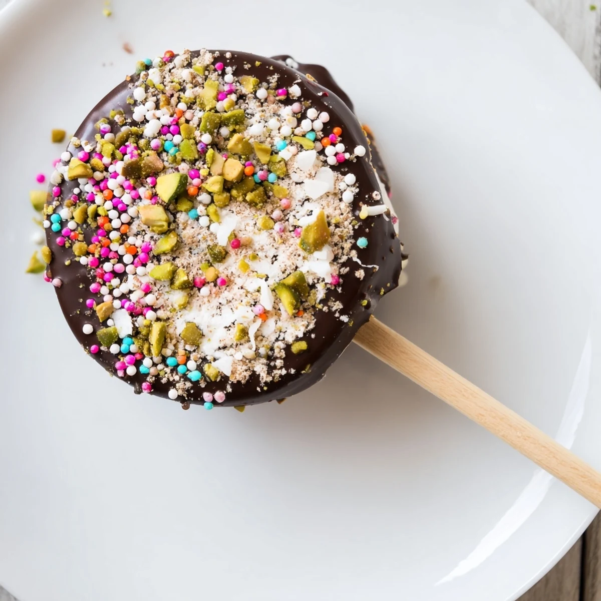 Chocolate Marshmallows on Stick arranged on parchment, perfect for a party dessert tray. 