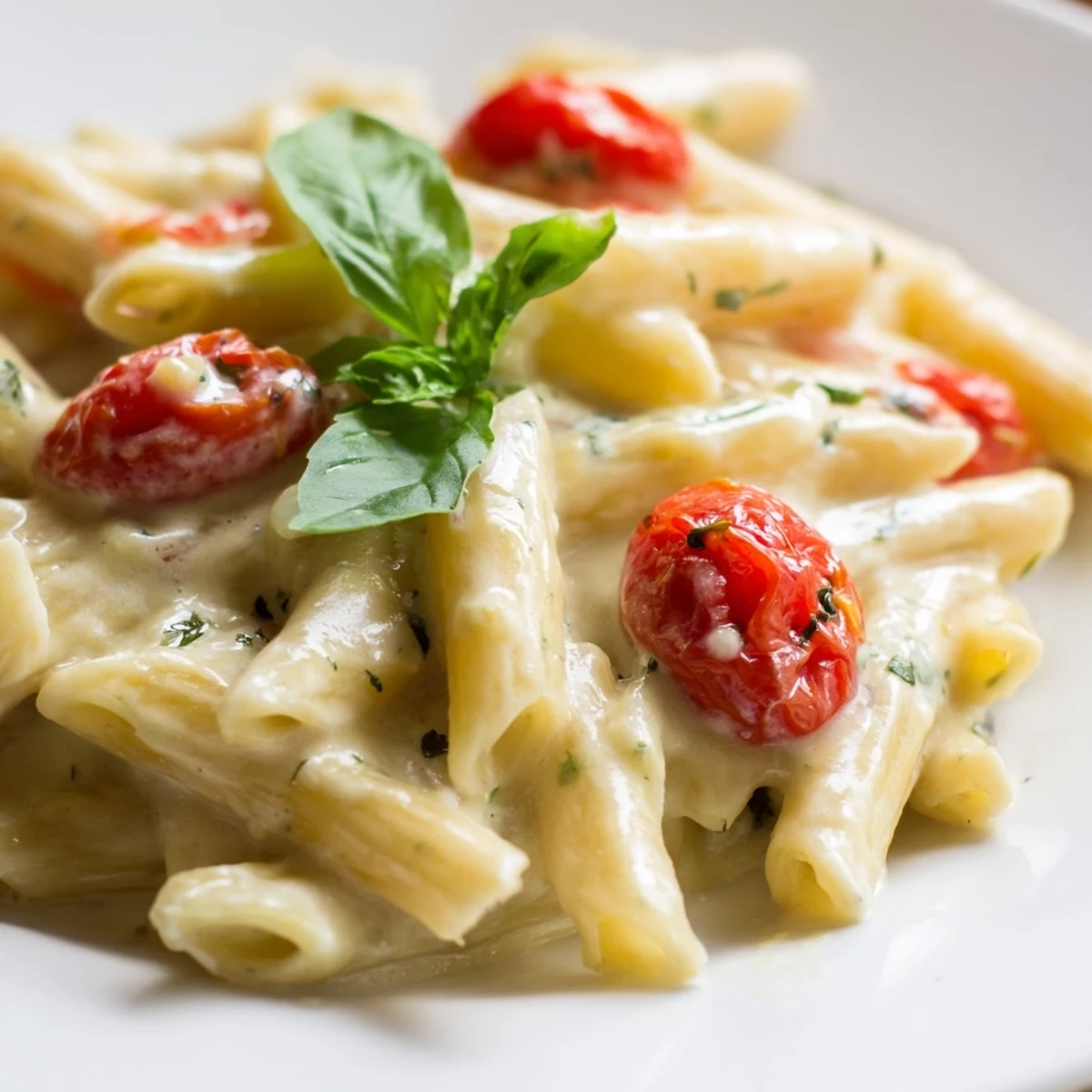 This easy Mediterranean Baked Feta Pasta features roasted garlic and tomatoes, tossed with al dente pasta for a vibrant weeknight meal.