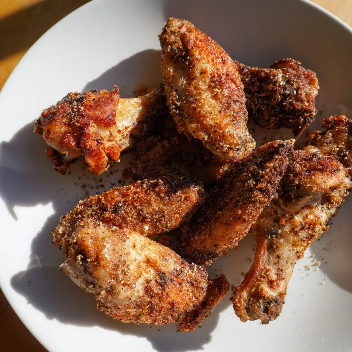 Tailgate Crispy Air Fryer Chicken Wings tossed in spicy Buffalo sauce, perfect for game day gatherings.