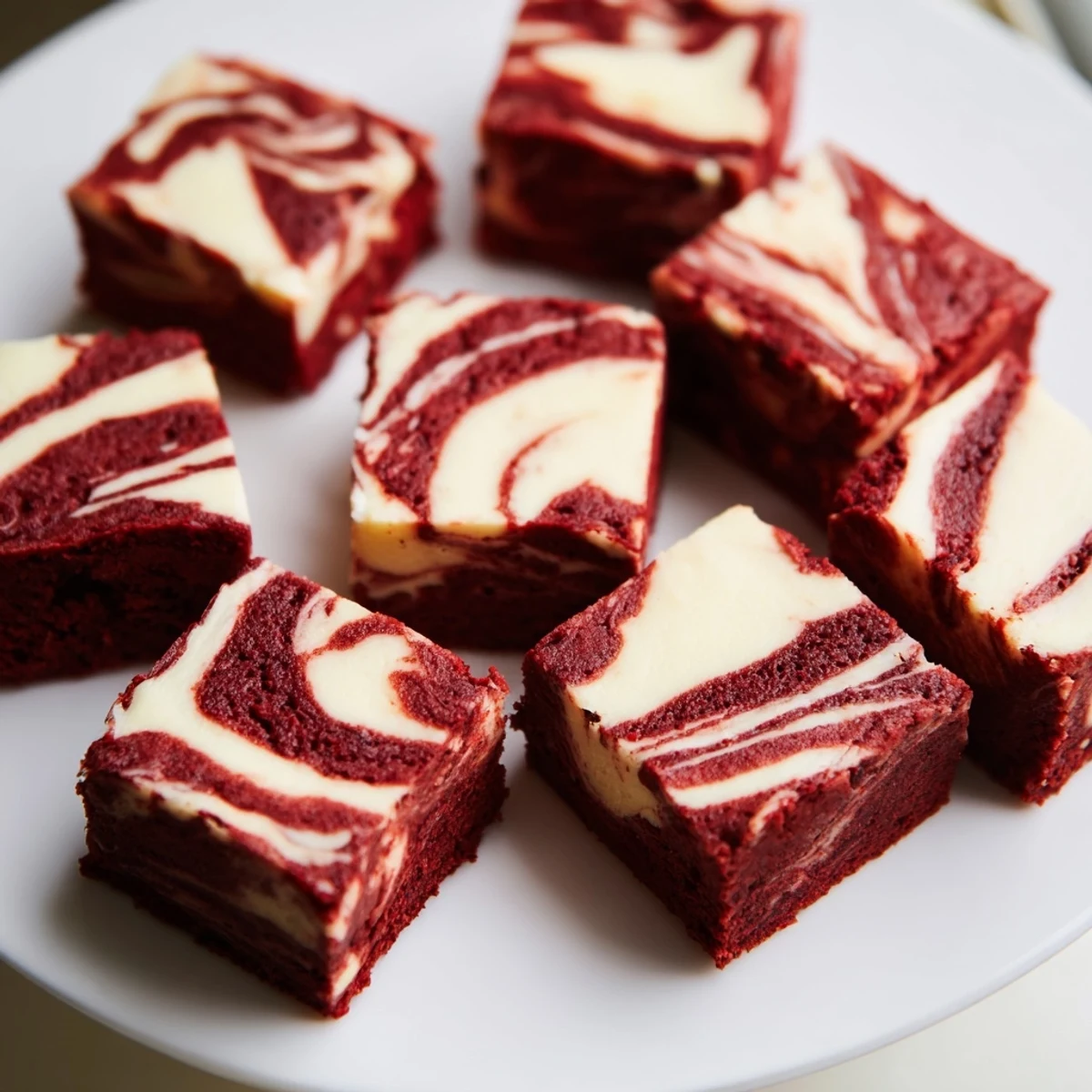 Mini Red Velvet Cheesecake Brownie Bites featuring a moist red velvet base, a rich cream cheese swirl, and a soft, bakery-style texture.