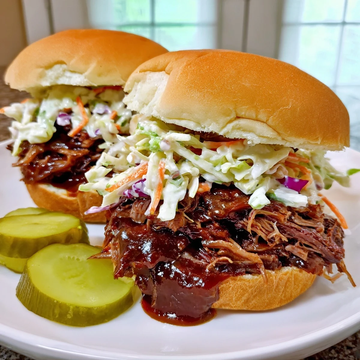 Beef Brisket Sliders Coleslaw