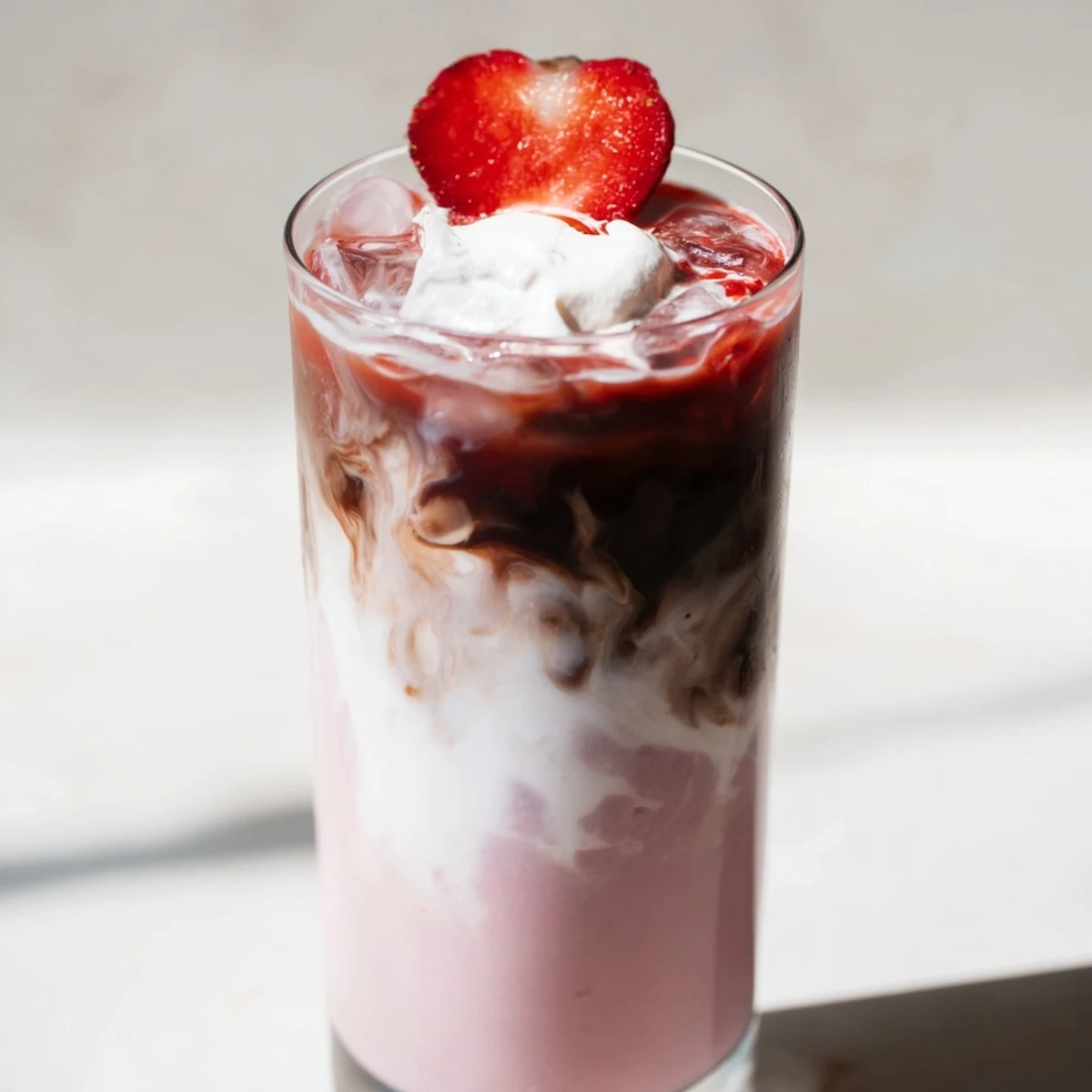 Strawberry Cream Cold Latte