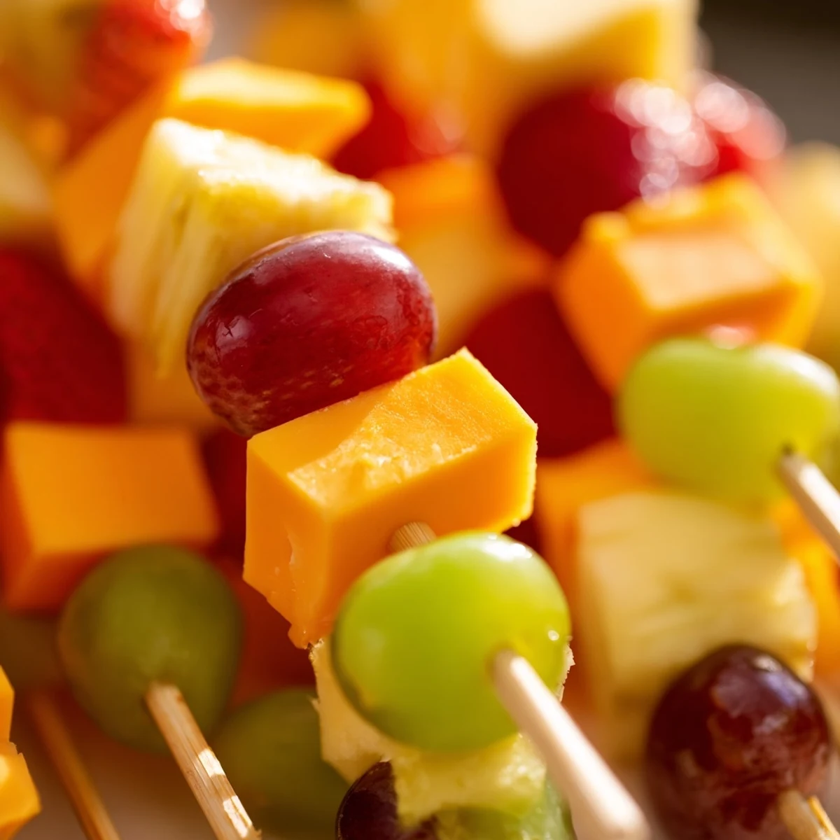 Delicious Fruit And Cheese Kabobs