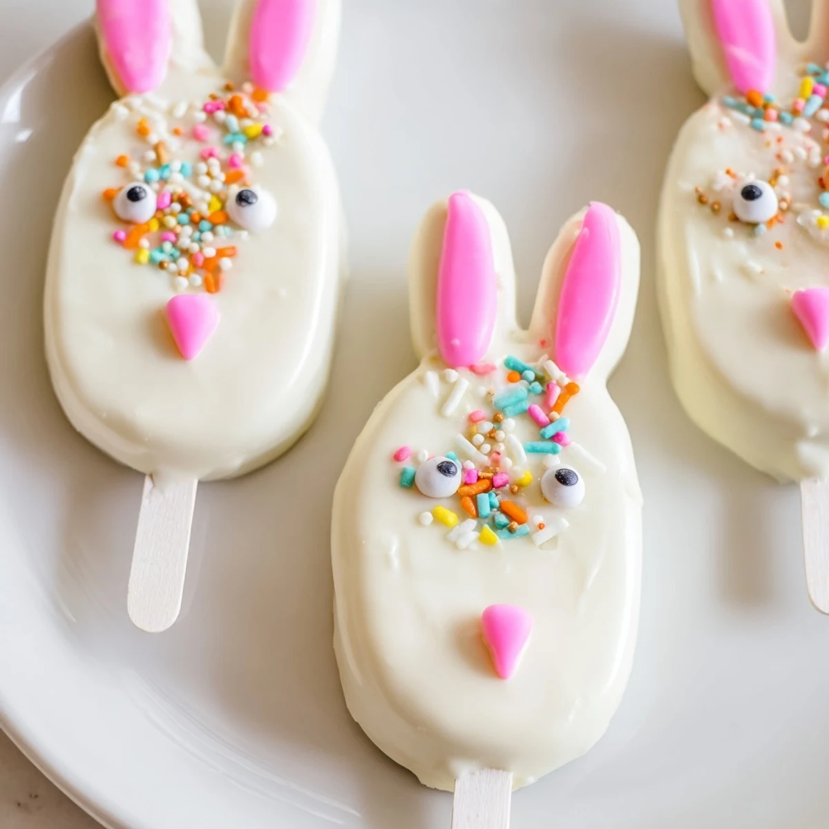White chocolate bunny cakesicles