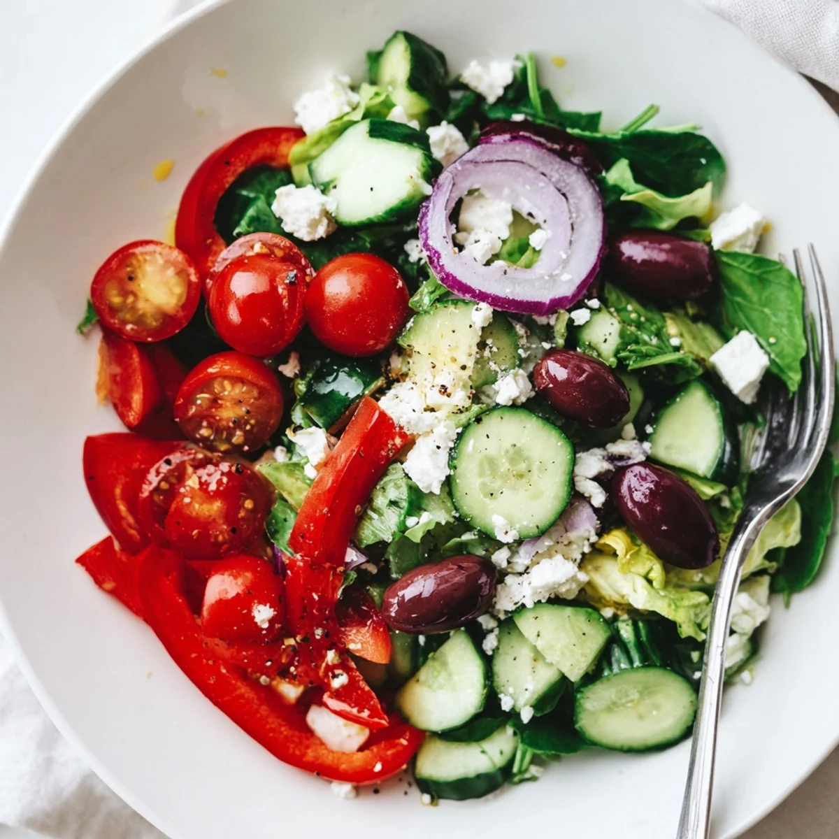 Serve Fresh Salad Recipe alongside grilled chicken for a light summer dinner.