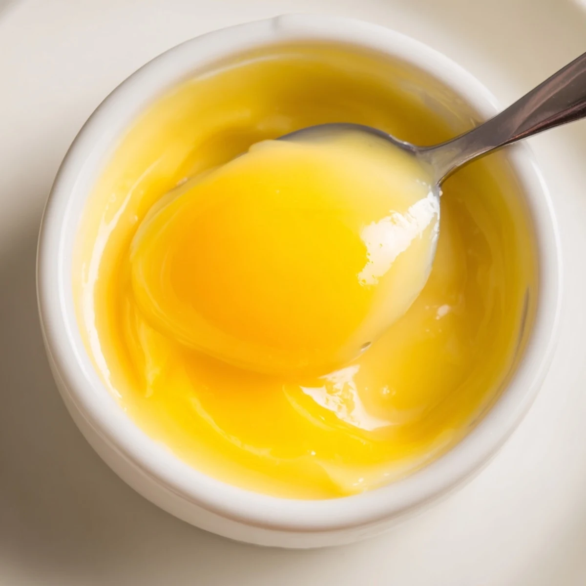 Homemade Lemon Curd Recipe resting in jar, silky texture, zesty lemon ribbons