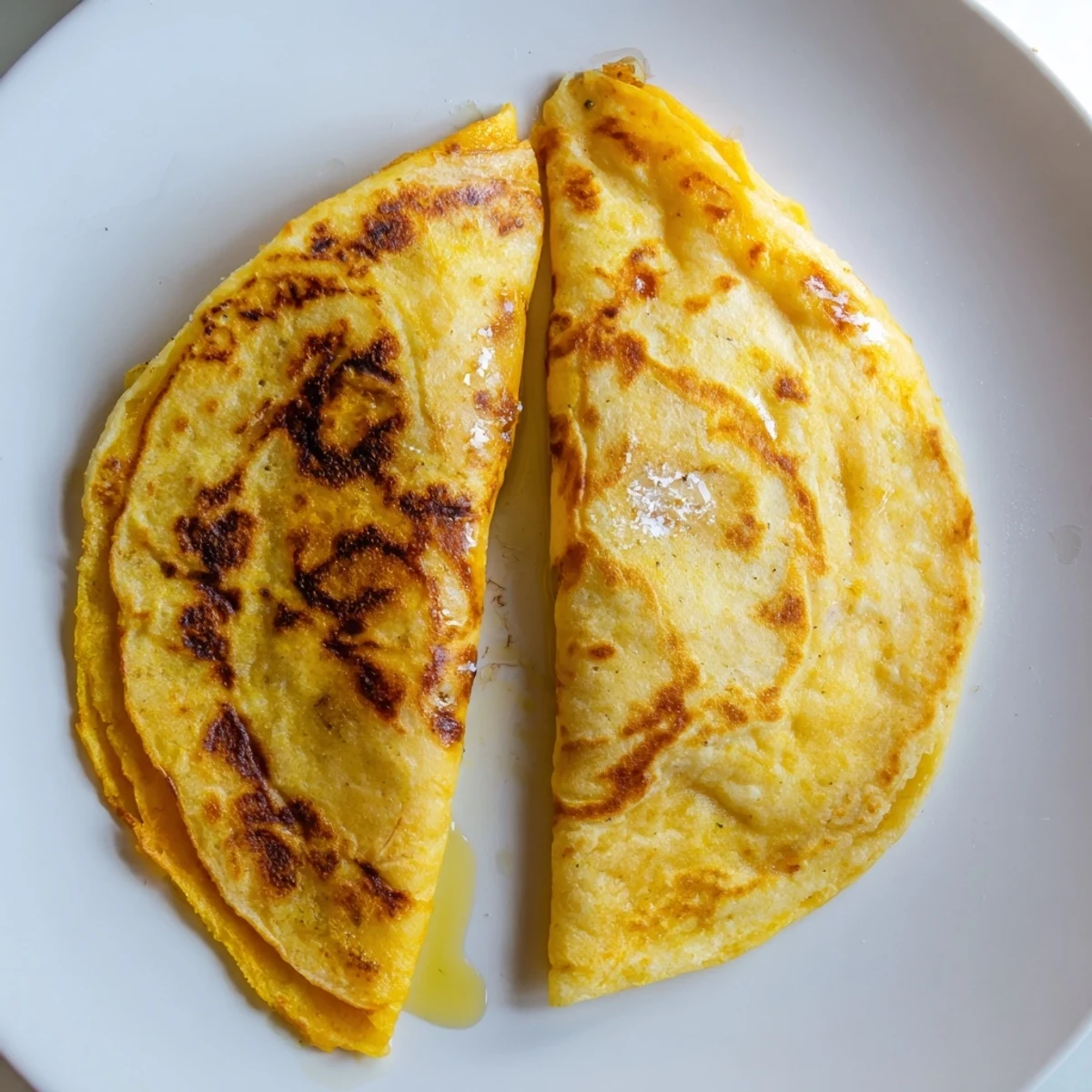 Hand holding a soft pliable sweet potato cassava tortilla against the light, showcasing the golden color and flexible texture ideal for gluten-free wraps.