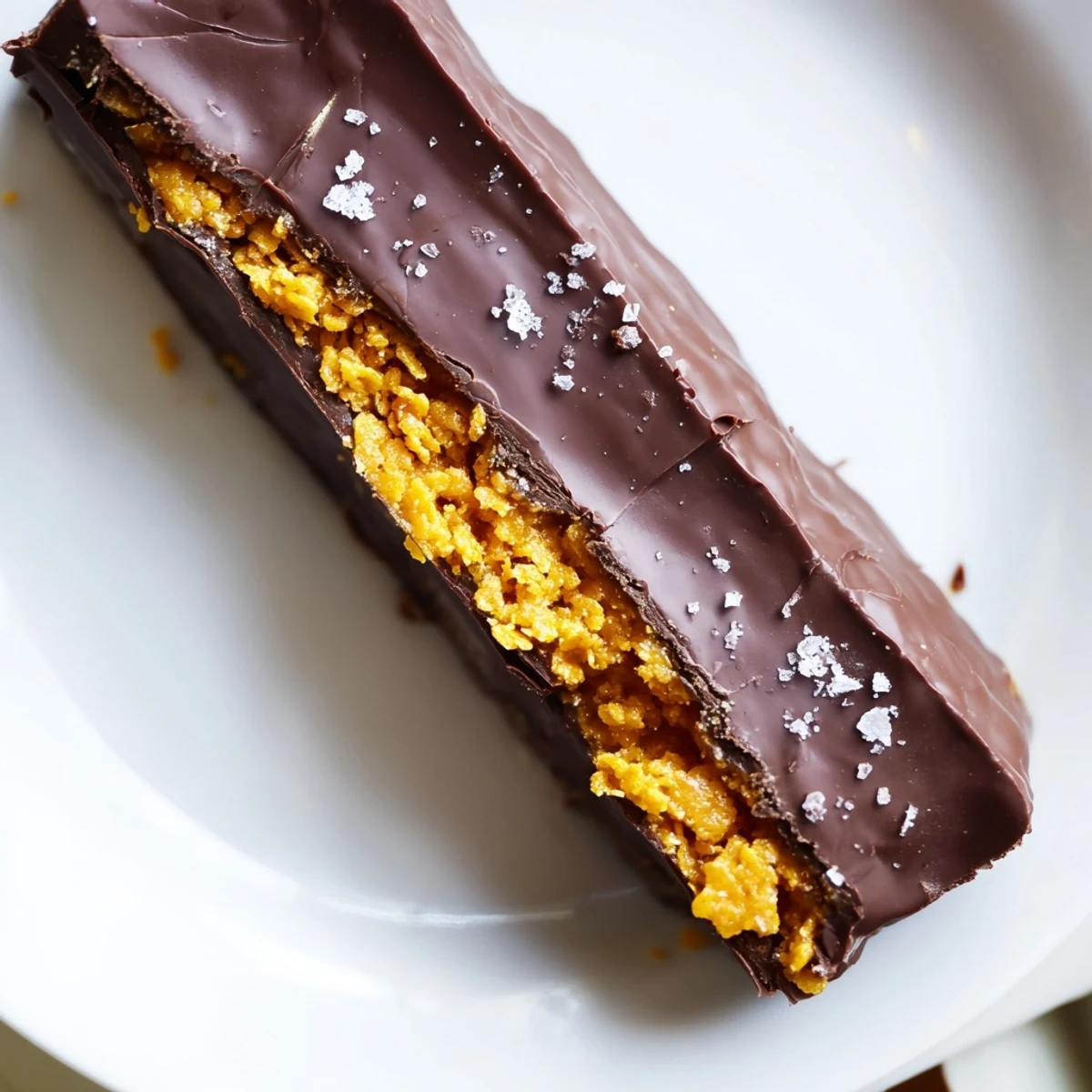Golden crispy peanut butter bars drizzled with rich dark chocolate coating