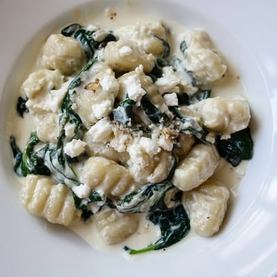 Creamy Gnocchi With Spinach And Feta