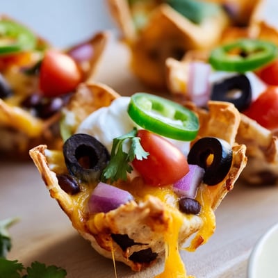 Cheesy Nacho Cups Game Day